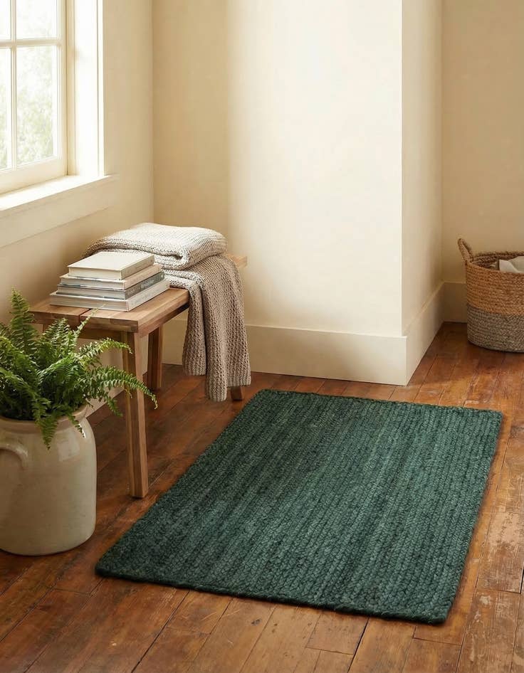 Detail image of 2' 2 x 3' 1 Handmade Braided Jute Rug