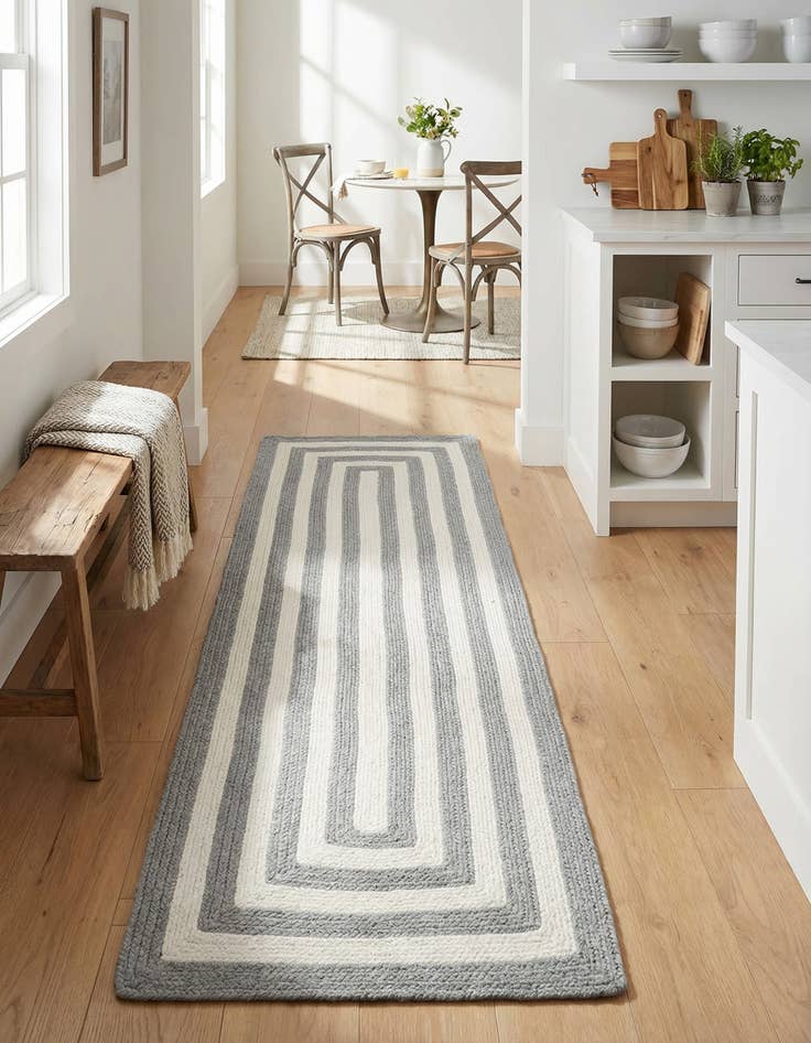 Detail image of 2' x 8'  Hand Woven Eco Verse   Washable Indoor / Outdoor Runner Rug