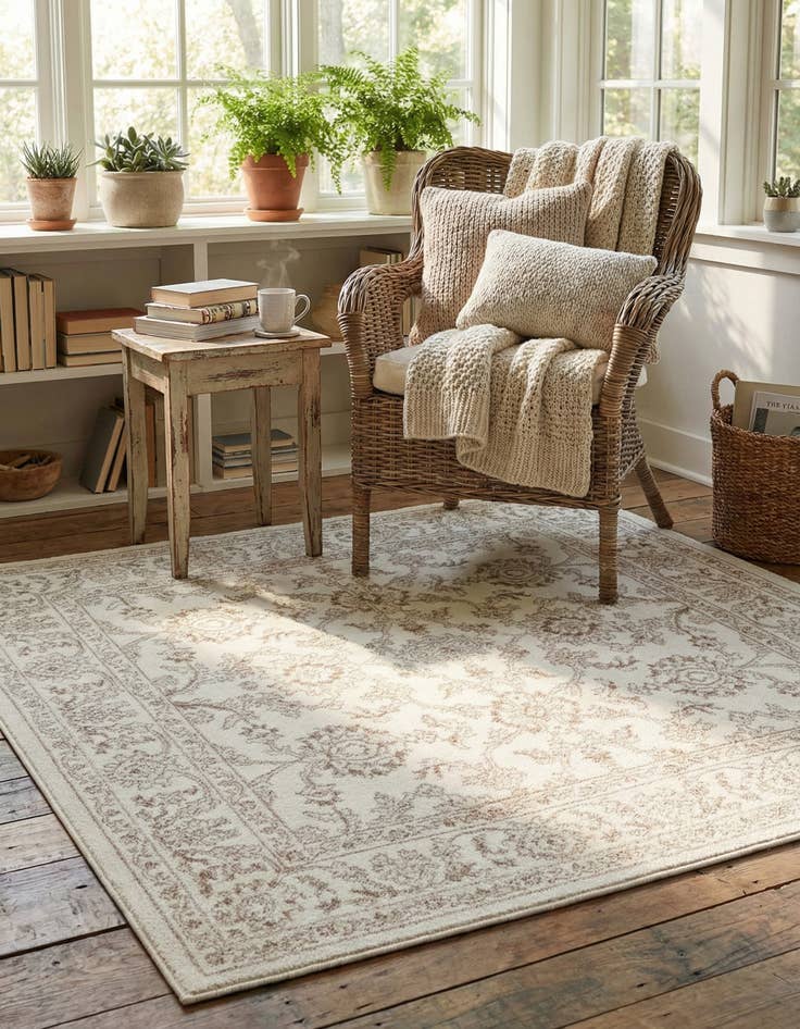 Detail image of  5' 3 x 5' 3 Charlotte Square Rug