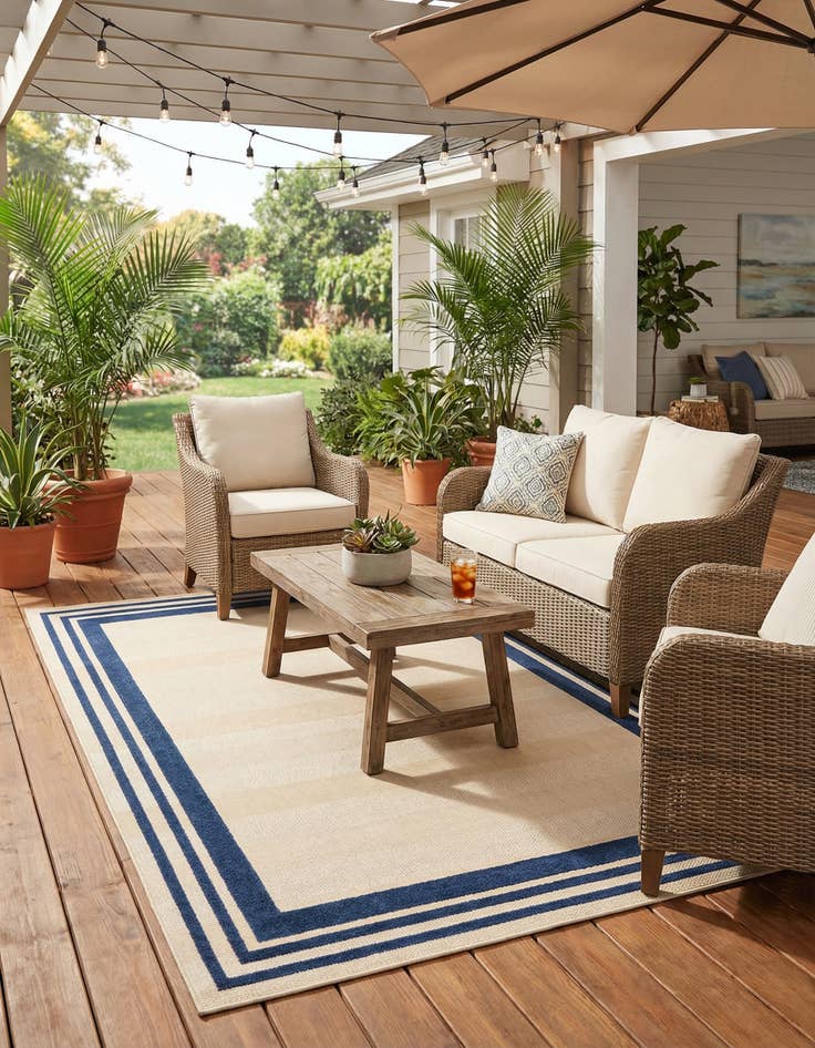 Detail image of 7' x 10'  Washable Aruba Indoor / Outdoor Rug