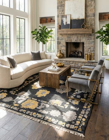 10' x 14' Hand Knotted Oushak Wool Rug