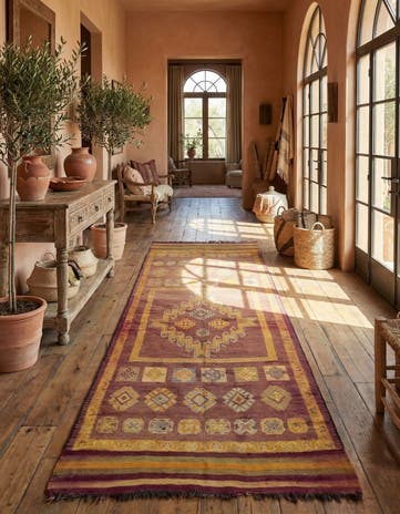 6' 4 x 16' Hand Knotted Moroccan Wool Runner Rug