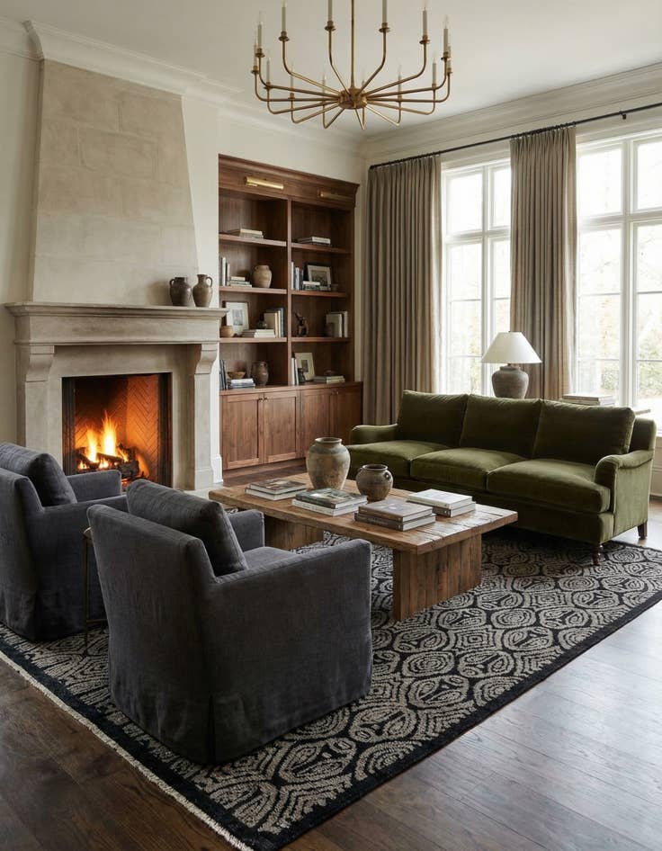 Detail image of 8' 1 x 10' 2  Hand Knotted Darya Wool Rug