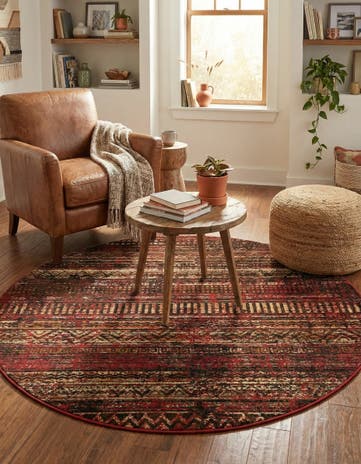 5' 3 x 5' 3 Saturn Round Rug