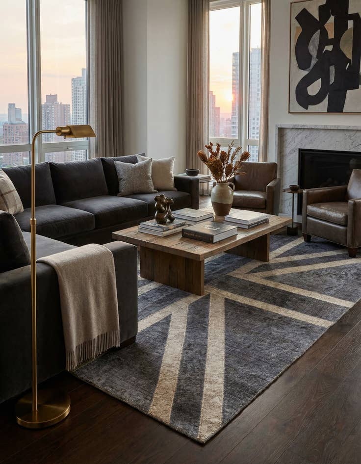 Detail image of 6' 8 x 10'  Hand Knotted Ultra Vintage Persian Wool Rug