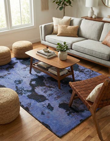 4' 9 x 6' 4 Hand Knotted Ultra Vintage Persian Wool Rug