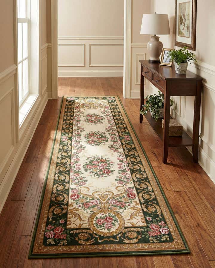 2' 7 x 10' Easy-Clean Traditional Indoor / Outdoor Runner Rug