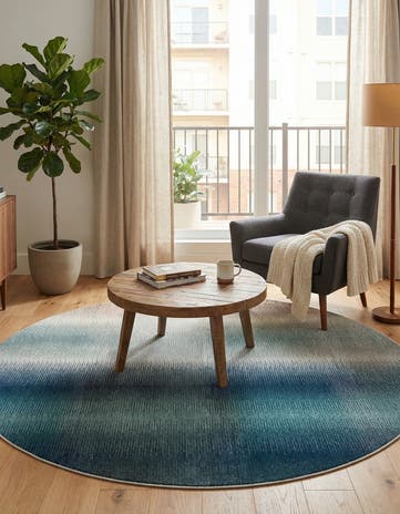 8' x 8' Washable Hyacinth Round Rug