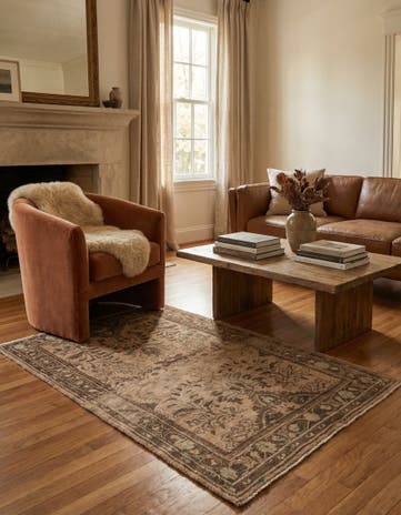 3' 6 x 6' 8 Hand Knotted Ultra Vintage Persian Wool Rug