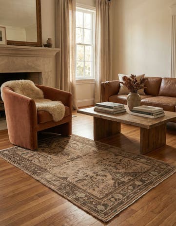 3' 6 x 6' 8 Hand Knotted Ultra Vintage Persian Wool Rug