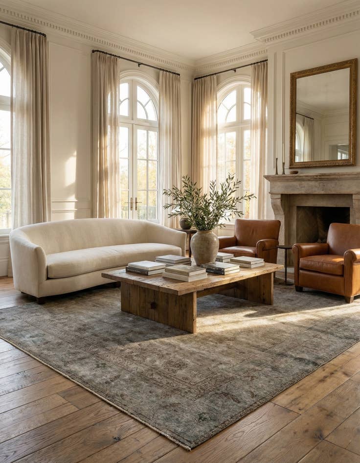 Detail image of  8' 10 x 10' 5  Hand Knotted Ultra Vintage Persian Wool Rug