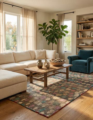 6' 4 x 9' 9 Hand Knotted Darya Wool Rug