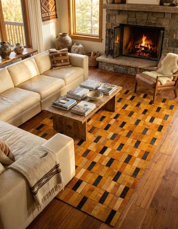 5' 2 x 7' 11 Cowhide - Patchwork Rug