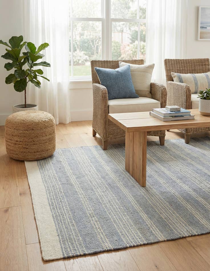 Detail image of 4' 1 x 6' 1  Hand Woven Lariat Rug