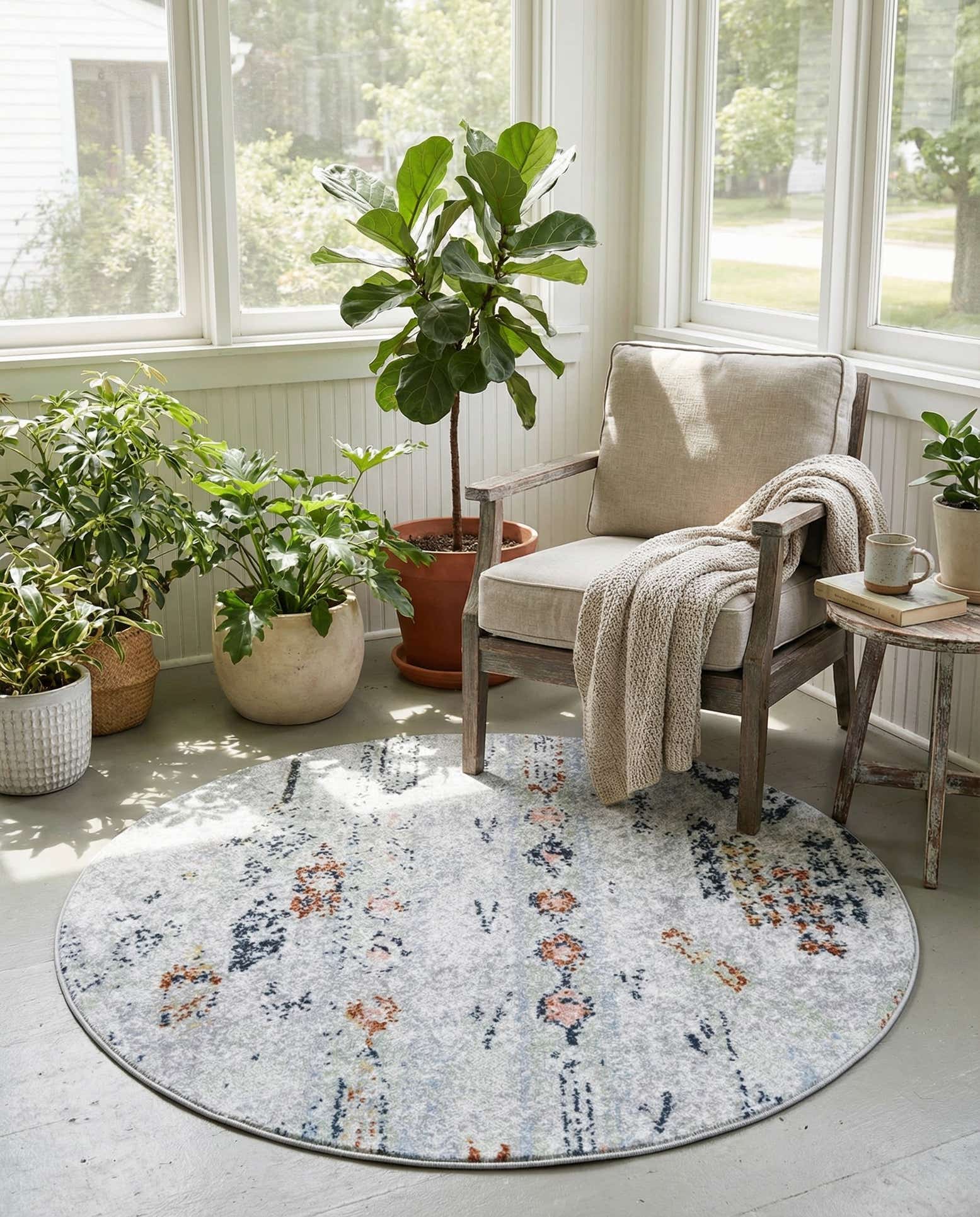 3' 3 x 3' 3 Kamala Washable Round Rug