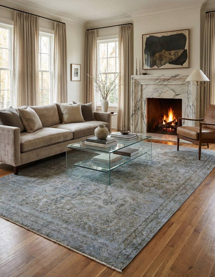 Detail image of 7' 3 x 10' 8  Hand Knotted Ultra Vintage Persian Wool Rug