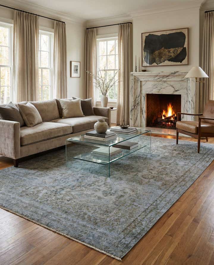 7' 3 x 10' 8 Hand Knotted Ultra Vintage Persian Wool Rug