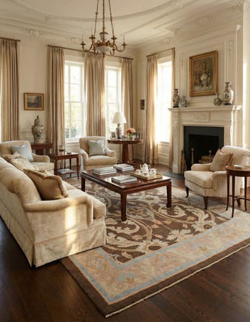 10' 5 x 15' Hand Knotted Oushak Wool Rug