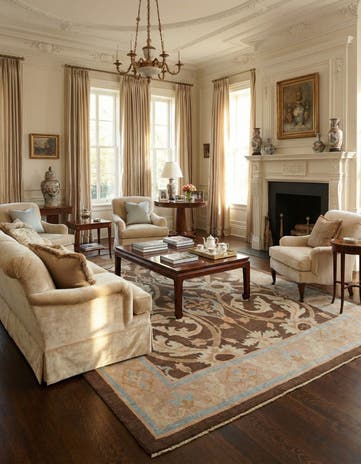 10' 5 x 15' Hand Knotted Oushak Wool Rug
