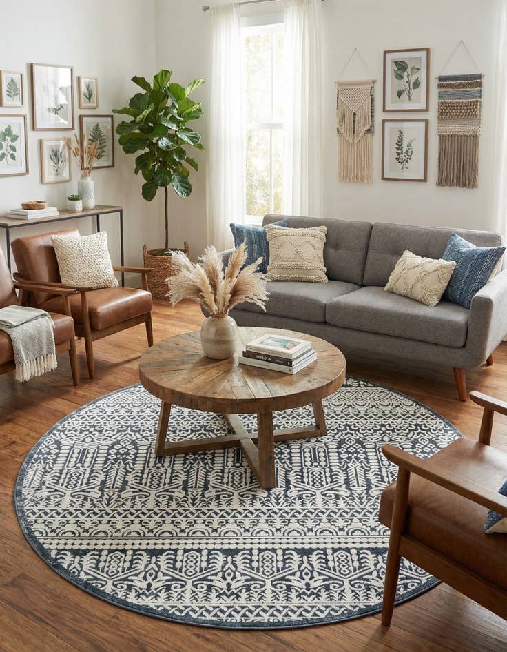 Detail image of Jill Zarin 7' 10 x 7' 10 Uptown Cloisters Round Rug