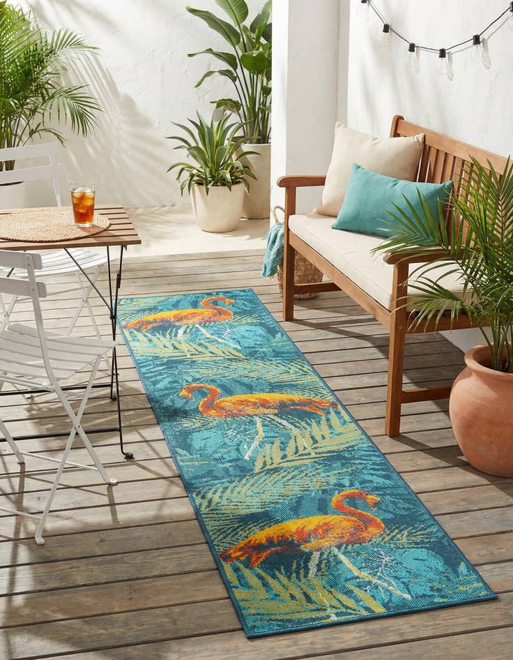 Detail image of 2' x 8' Easy-Clean Coastal Indoor / Outdoor Runner Rug