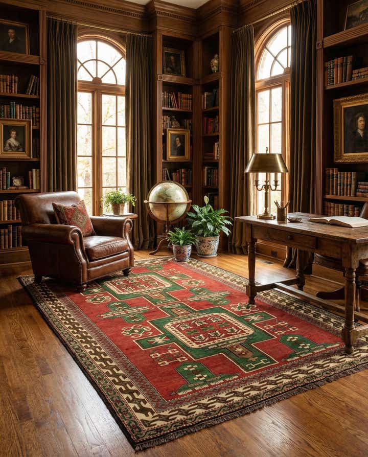 5' 3 x 8' 10 Hand Knotted Kars Wool Rug