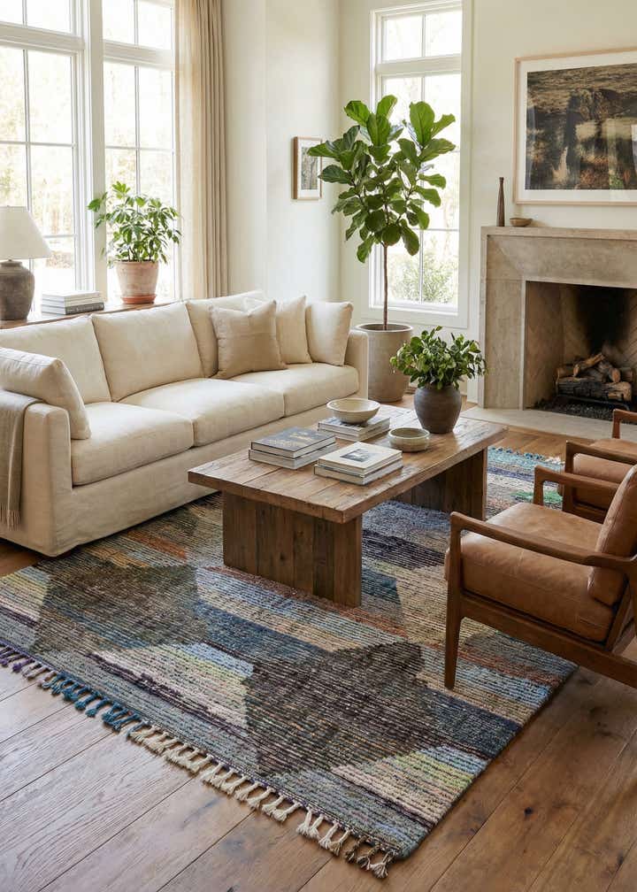 8' 2 x 10' 1 Hand Knotted Moroccan Wool Rug