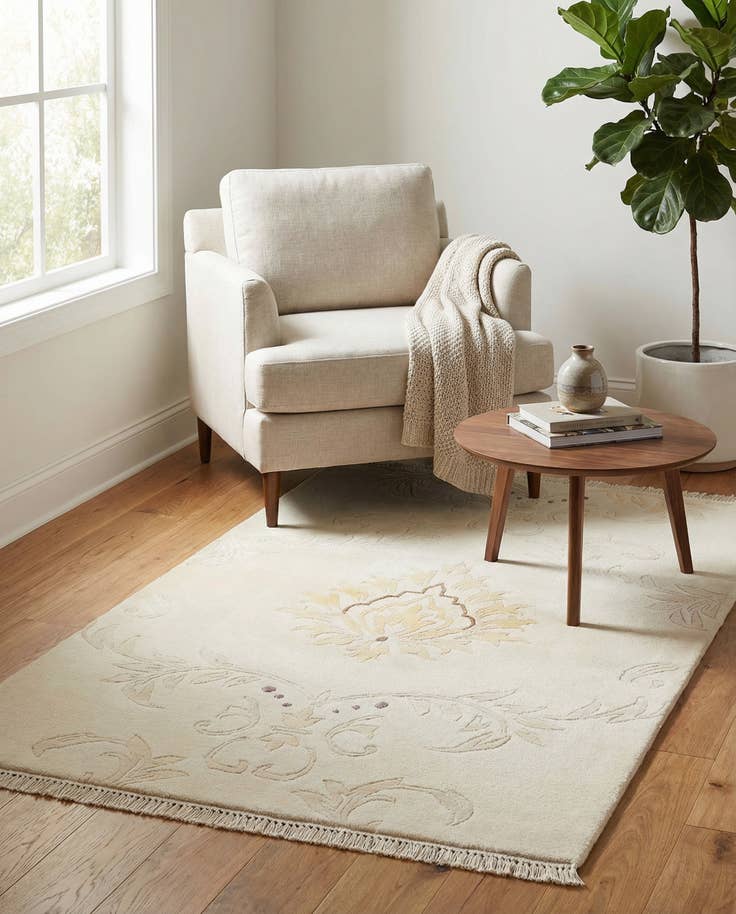 Detail image of 2' 7 x 4' 10 Hand Knotted Darya Rug