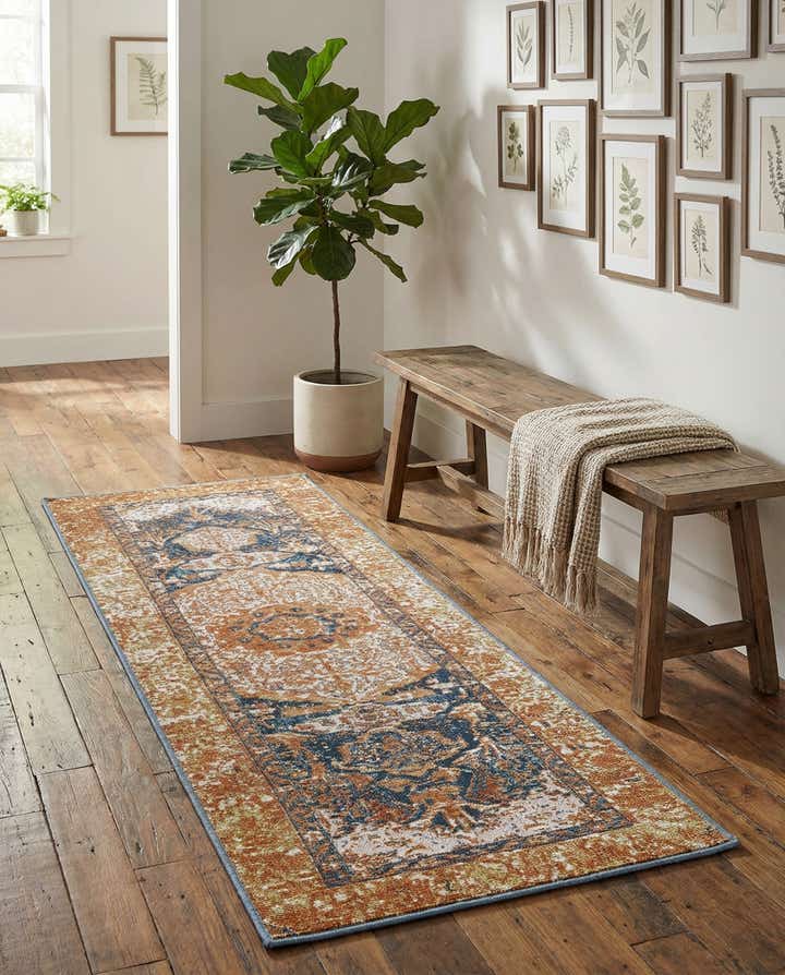 2' x 5' Easy-Clean Traditional Indoor / Outdoor Runner Rug