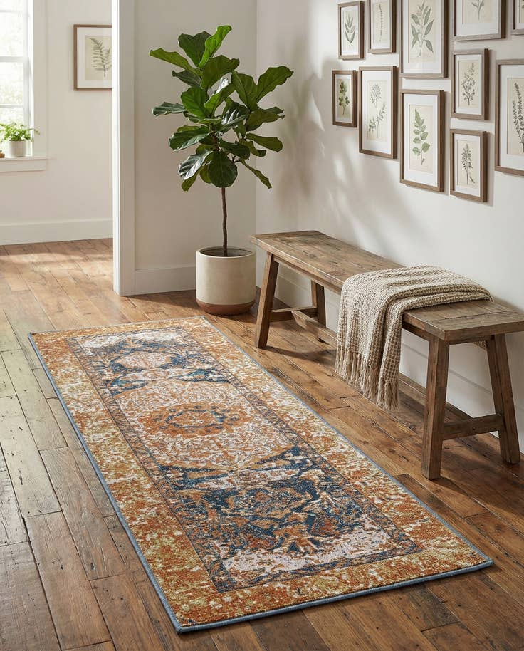 Detail image of 2' x 5' Easy-Clean Traditional Indoor / Outdoor Runner Rug