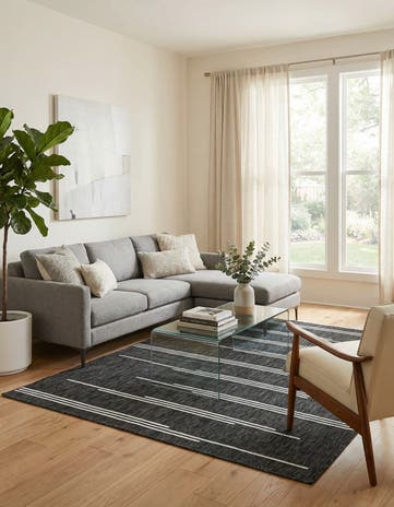 5' 3 x 8' Easy-Clean Modern Indoor / Outdoor Rug
