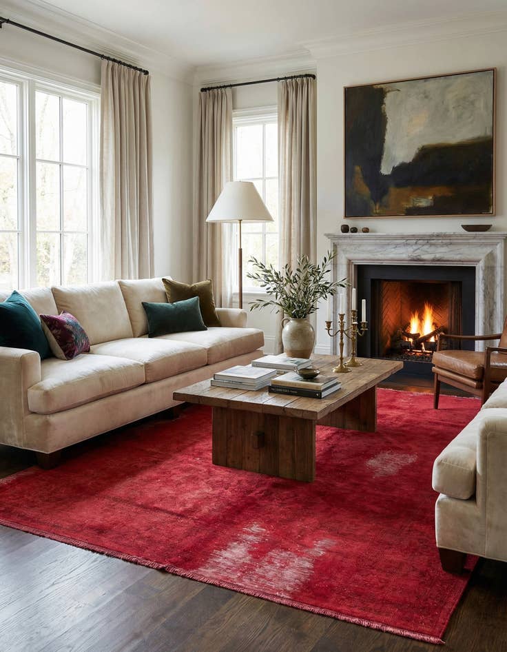 Detail image of 5' x 8' 6  Hand Knotted Ultra Vintage Persian Wool Rug