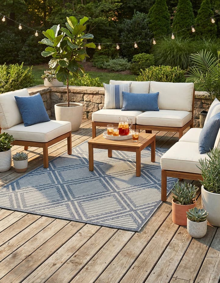 6' 1 x 9' Easy-Clean Lattice Indoor / Outdoo...