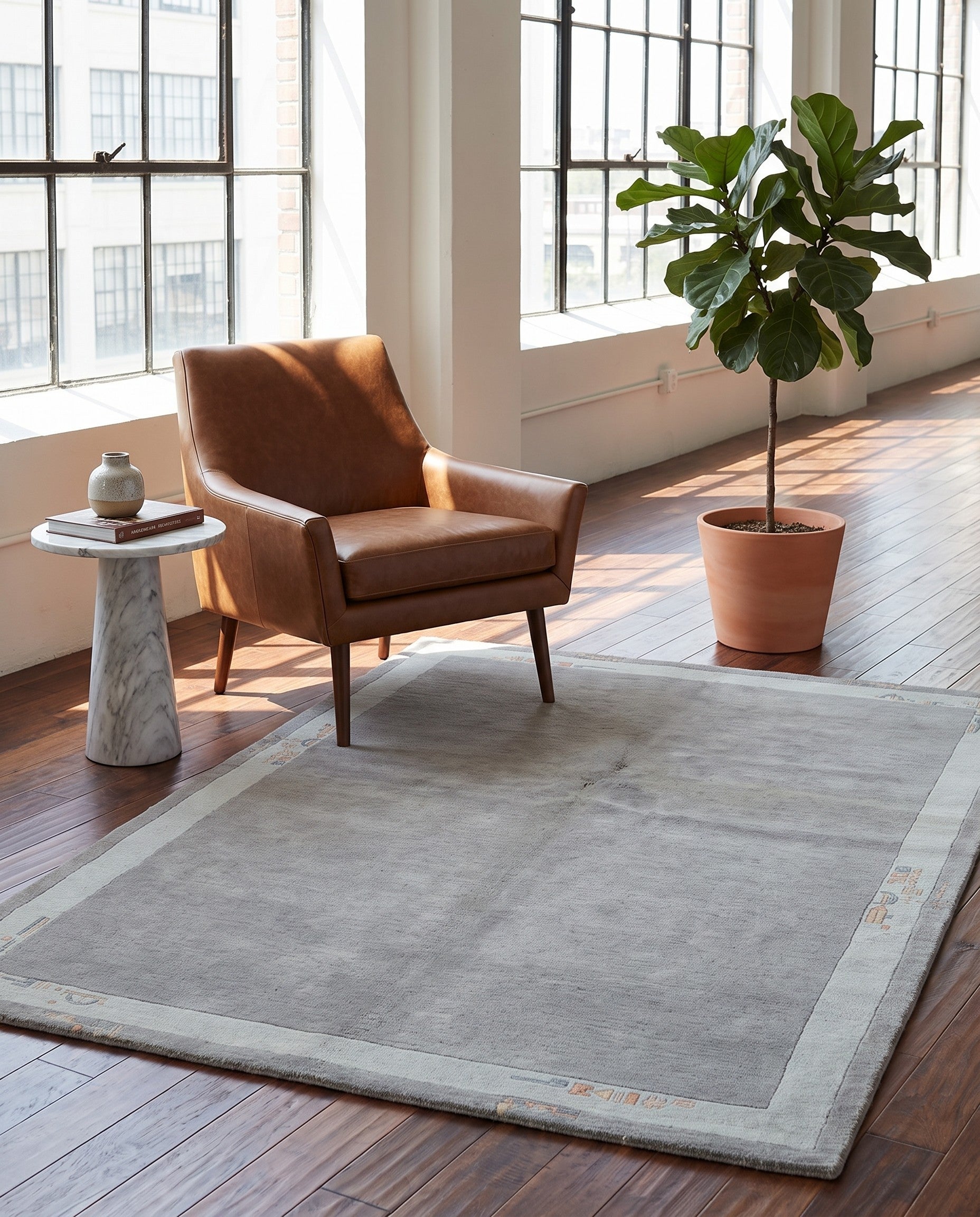 4' 8 x 6' 7 Hand Knotted Nepal Wool Rug