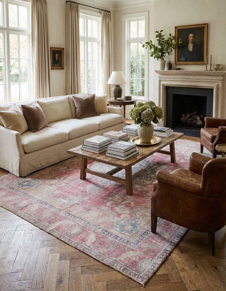 Detail image of 9' 9 x 12' 4  Hand Knotted Ultra Vintage Persian Wool Rug