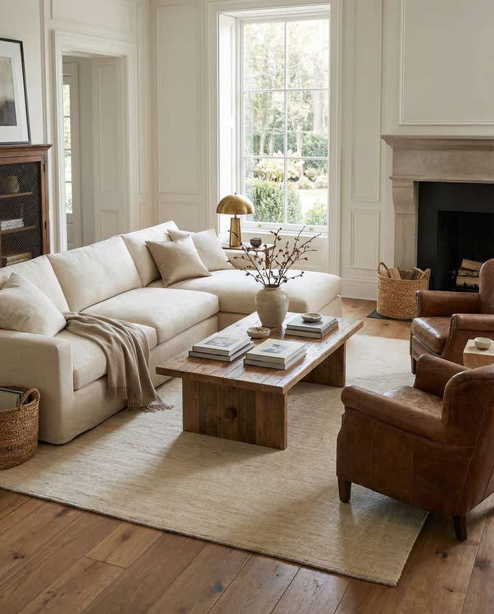 7' 8 x 9' 10 Hand Knotted Oushak Wool Rug