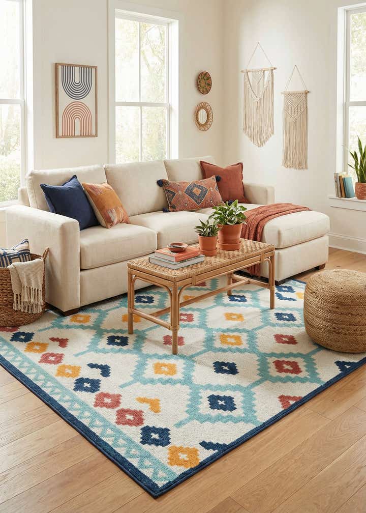 7' 10 x 10' Easy-Clean Belize Indoor / Outdoor Rug