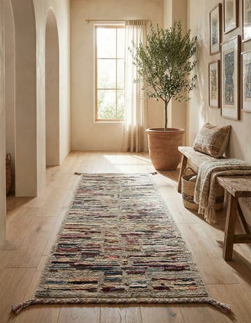 2' 10 x 8' 2 Hand Knotted Moroccan Runner Rug