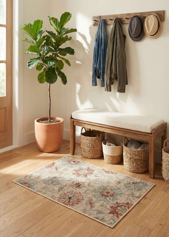 2' x 3' Easy-Clean Botanical Indoor / Outdoor Rug