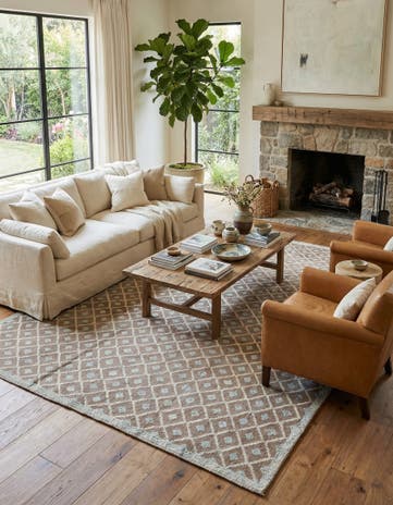 8' x 10' 1 Hand Knotted Moroccan Wool Rug