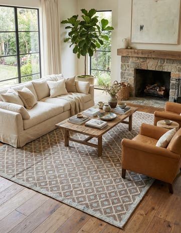 8' x 10' 1 Hand Knotted Moroccan Wool Rug