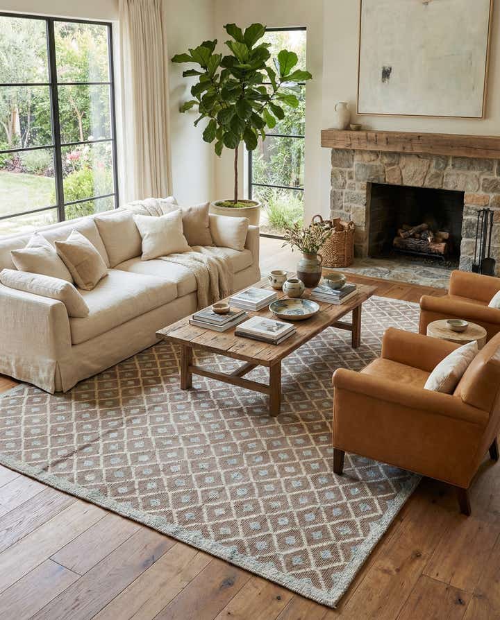 8' x 10' 1 Hand Knotted Moroccan Wool Rug