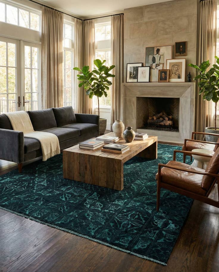 Detail image of 8' 1 x 10' 1 Hand Knotted Darya Rug