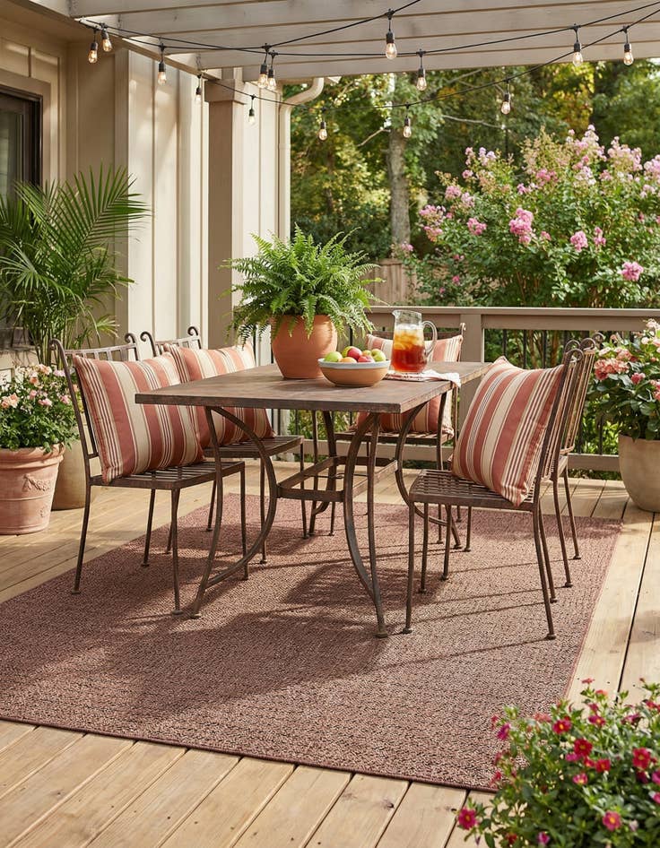 Detail image of  6' x 9'  Washable Modern Indoor / Outdoor Rug