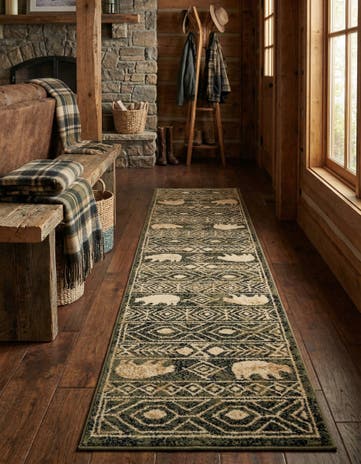 Green Pioneer Runner Rug