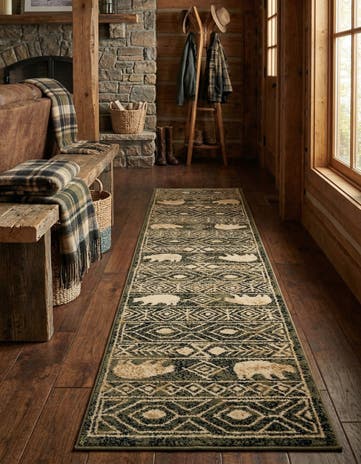 Green Pioneer Runner Rug