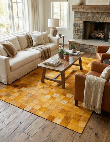 5' 2 x 8' Cowhide Stocks Rug