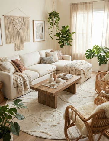7' 10 x 7' 10 Boho Round Rug