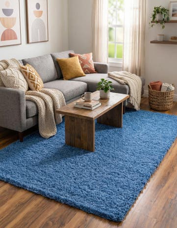 5' 3 x 8' Solid Shag Rug