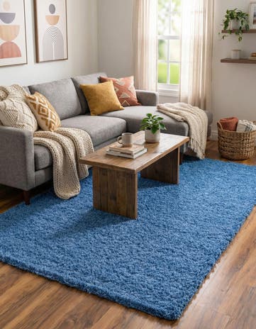 5' 3 x 8' Solid Shag Rug